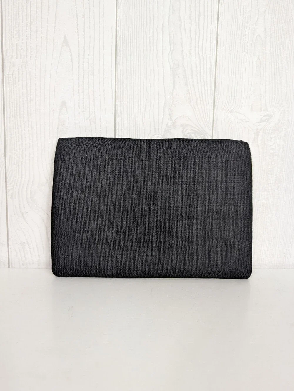 Ink + Alloy Clutch Beaded Front With Zipper Canvas Cloth Bag Makeup Pouch